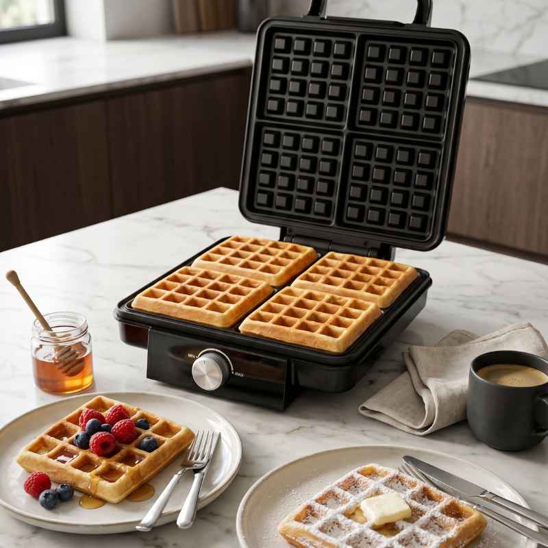 Máquina de Waffle Belga Balashov Maison 1500W